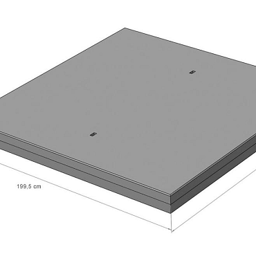 Betonplaat 200x200x16 cm bezemstructuur EW 20T KOMO
