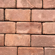 V10 Voorin, Oude Gebakken Klinkers, Platkeiformaat, Rood-Bruin