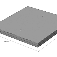 Betonplaat ZH 200x200x16cm Gebezemd EW 20T Komo