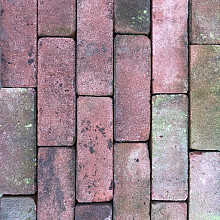 Ca. 3m², Oude Gebakken Klinkers, Dikformaat, Rood, P065