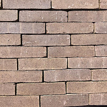 Ca. 6,5m², Oude Gebakken Klinkers, Dikformaat, Bruin-Paars, P021